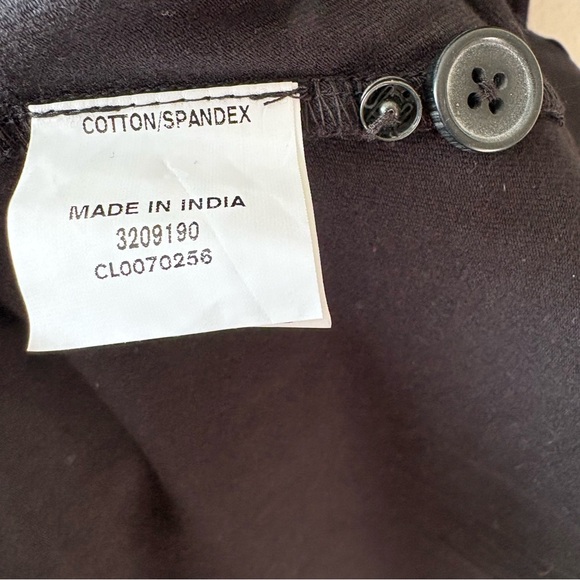 🎁5/$25 eShakti Black 3/4 Sleeve Midi Shirt Dress - Picture 7 of 8